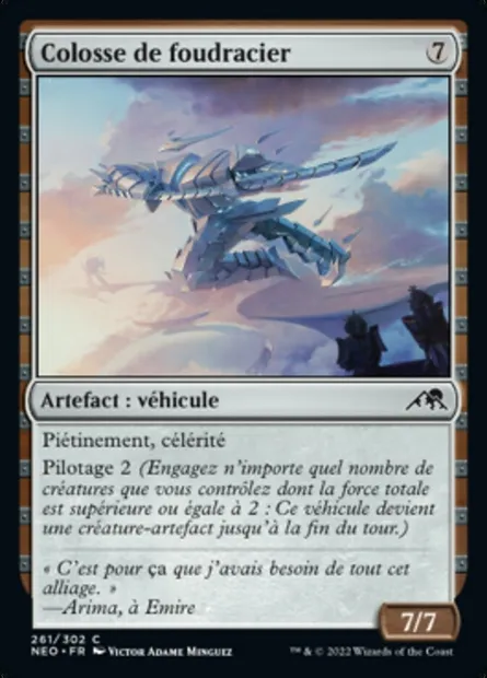 Colosse de foudracier, carte Magic NEO 261 — extension Kamigawa: La Dynastie Néon
