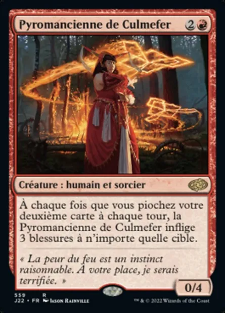 Pyromancienne de Culmefer, carte Magic J22 559 — extension Jumpstart 2022