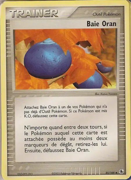Baie Oran, carte Pokémon RS 85 — extension EX Rubis & Saphir