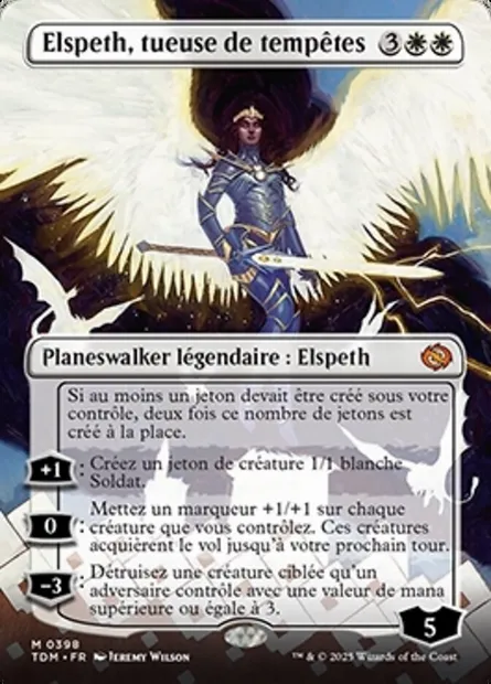 Elspeth, tueuse de tempêtes, carte Magic TDM 398 — extension Tarkir: Dragonstorm