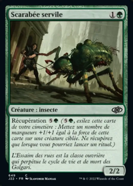 Scarabée servile, carte Magic J22 649 — extension Jumpstart 2022