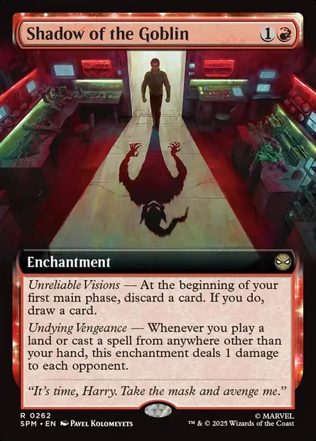 Shadow of the Goblin, Magic card SPM 262 — Marvel's Spider-Man set