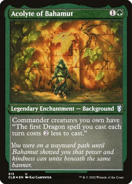 Acolyte de Bahamut, carte Magic CLB 513 — extension Commander Légendes : la bataille de la Porte de Baldur