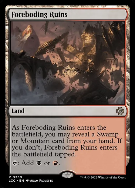 Foreboding Ruins, Magic card LCC 330 — The Lost Caverns of Ixalan Commander set