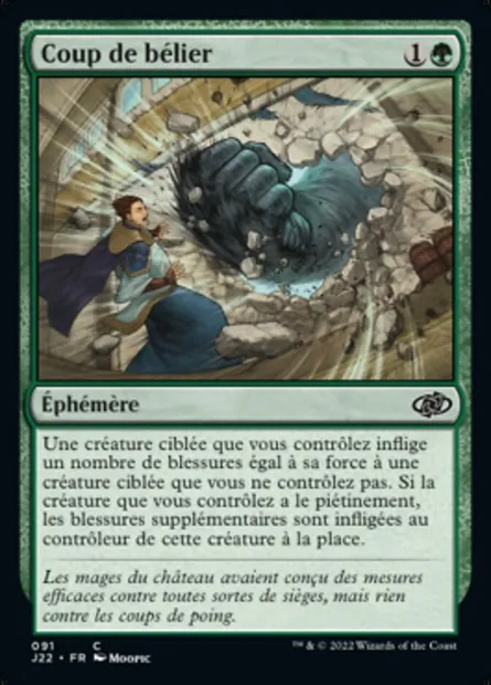 Coup de bélier, carte Magic J22 91 — extension Jumpstart 2022