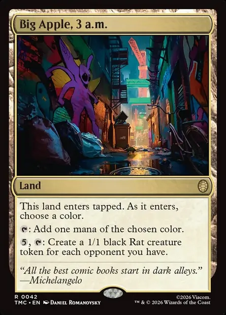 Big Apple, 3 a.m., Magic card TMC 42 — Teenage Mutant Ninja Turtles Eternal set