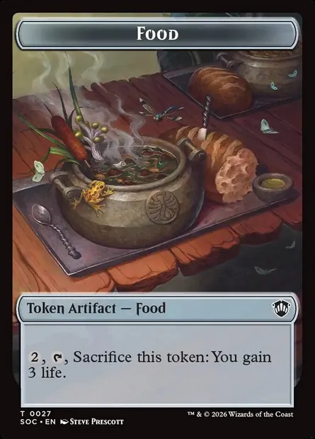 Food, carte Magic TSOC 27 — extension Secrets of Strixhaven Commander Tokens