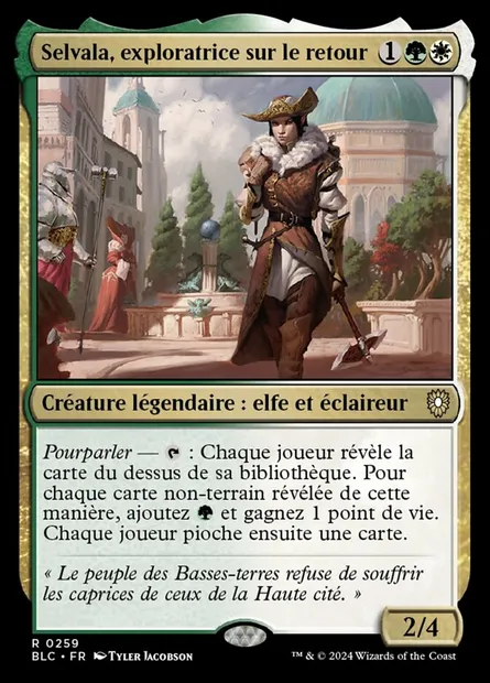 Selvala, exploratrice sur le retour, carte Magic BLC 259 — extension Bloomburrow Commander