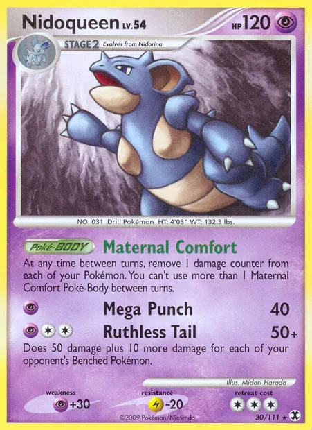 Nidoqueen, Pokémon card RR 30 — Rising Rivals set