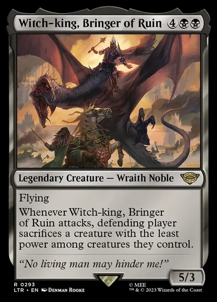 Witch-king, Bringer of Ruin, Magic card LTR 293 — The Lord of the Rings: Tales of Middle-earth set