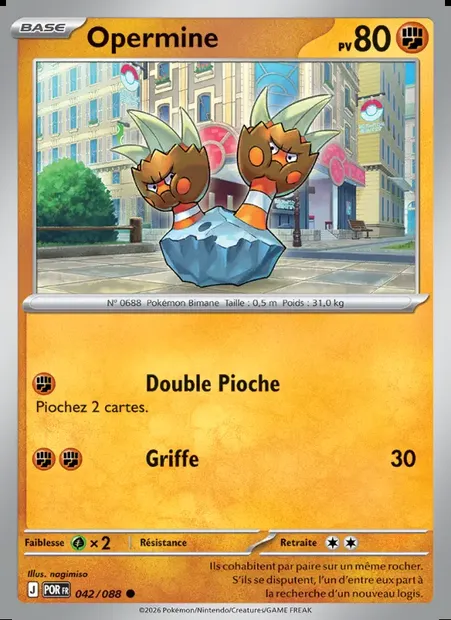 Opermine, carte Pokémon POR 042 — extension Équilibre Parfait