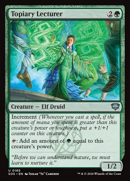Topiary Lecturer, Magic card SOS 165 — Secrets of Strixhaven set