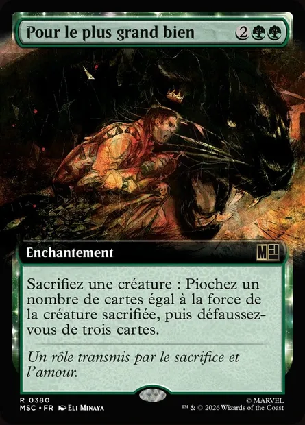 Pour le plus grand bien, carte Magic MSC 380 — extension Marvel Super Heroes Commander