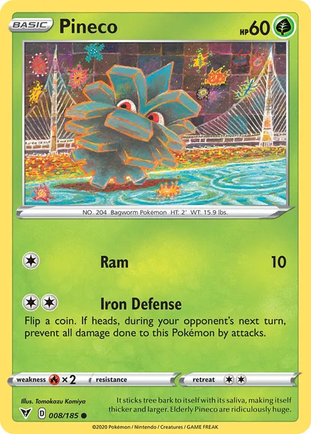 Pineco, Pokémon card VIV 8 — Vivid Voltage set