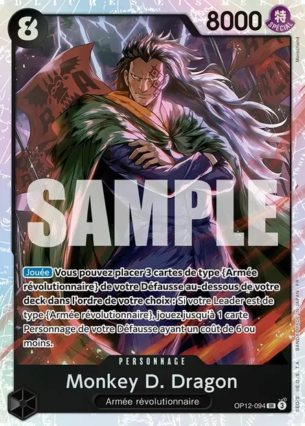 Monkey D. Dragon, carte One Piece OP12-094 — extension L'HÉRITAGE DU MAÎTRE