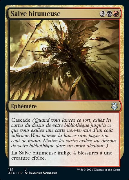 Salve bitumeuse, carte Magic AFC 181 — extension Forgotten Realms Commander