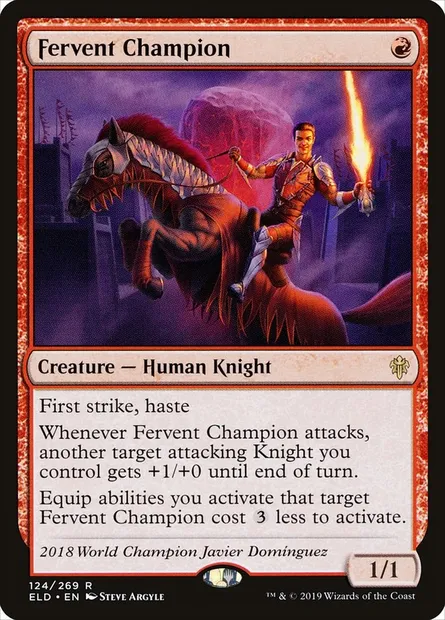 Fervent Champion, Magic card ELD 124 — Throne of Eldraine set