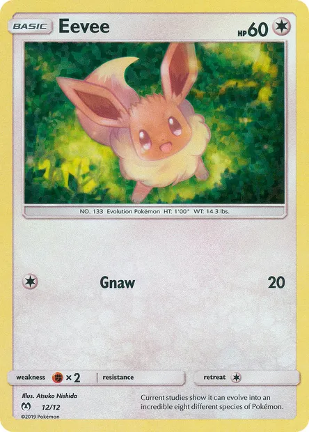 Évoli, carte Pokémon MCD19 12 — extension McDonald's Collection 2019