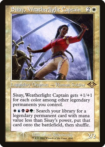 Sisay, Weatherlight Captain, Magic card H1R 6 — Modern Horizons 1 Timeshifts set