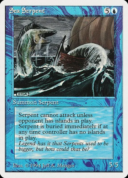 Sea Serpent, Magic card SUM 78 — Summer Magic / Edgar set