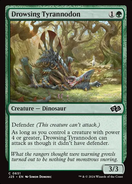Drowsing Tyrannodon, Magic card J25 651 — Foundations Jumpstart set