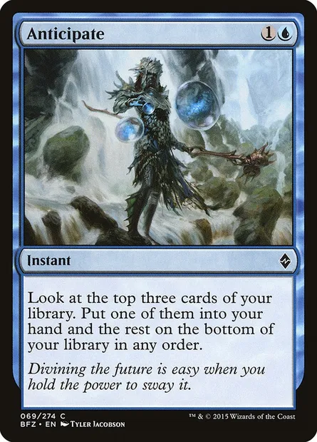 Anticipate, Magic card BFZ 69 — Battle for Zendikar set