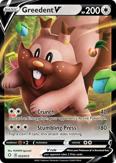 Greedent V, Pokémon card SHF 53 — Shining Fates set
