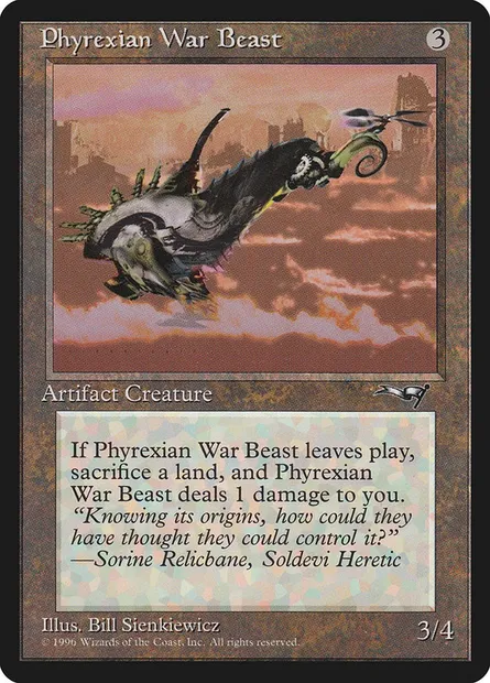 Phyrexian War Beast, Magic card ALL 127b — Alliances set