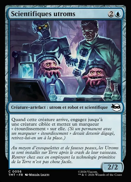 Scientifiques utroms, carte Magic TMT 56 — extension Teenage Mutant Ninja Turtles