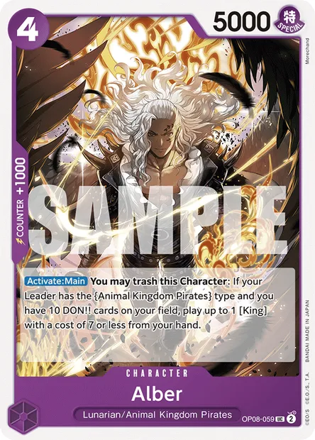 Alber, One Piece card OP08-059 — TWO LEGENDS set