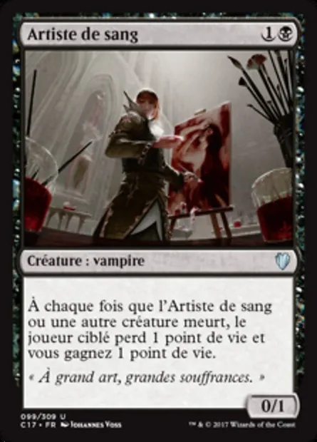 Artiste de sang, carte Magic C17 99 — extension Commander 2017