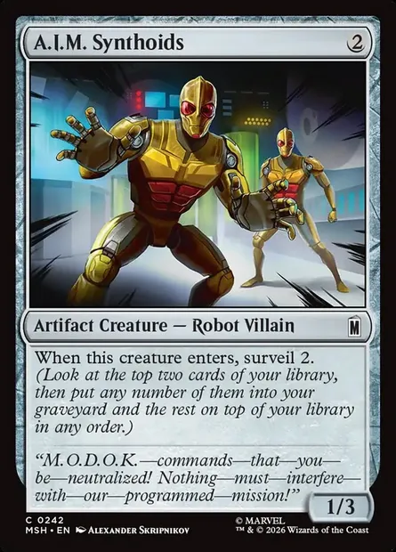 A.I.M. Synthoids, Magic card MSH 242 — Marvel Super Heroes set