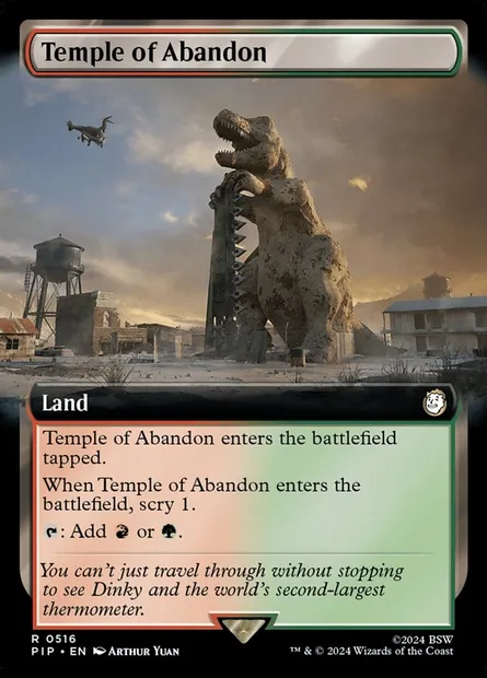 Temple de l'abandon, carte Magic PIP 516 — extension Fallout