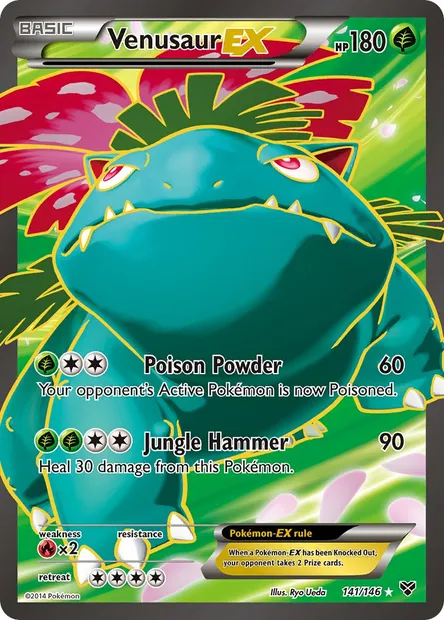 Venusaur EX, Pokémon card XY 141 — XY set