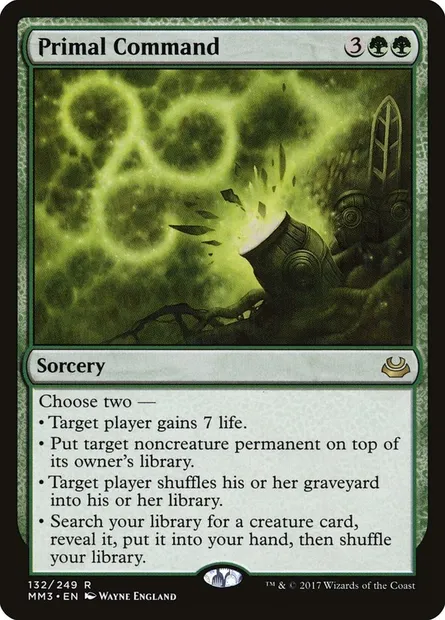 Primal Command, Magic card MM3 132 — Modern Masters 2017 set