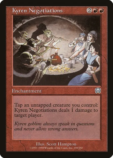 Kyren Negotiations, Magic card MMQ 198 — Mercadian Masques set
