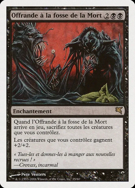 Offrande à la fosse de la Mort, carte Magic PSAL F25 — extension Salvat 2005