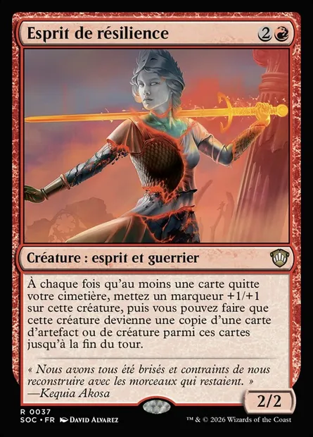 Esprit de résilience, carte Magic SOC 37 — extension Secrets of Strixhaven Commander