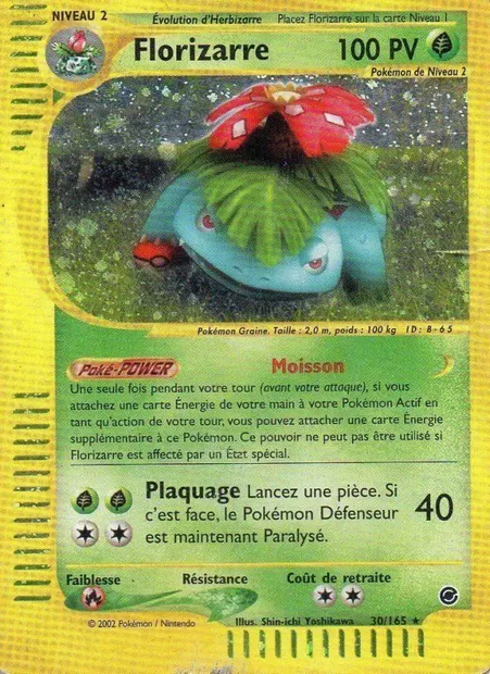 Florizarre, carte Pokémon EX 30 — extension Expedition