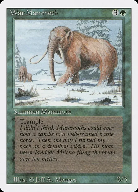 War Mammoth, Magic card 3ED 228 — Revised Edition set