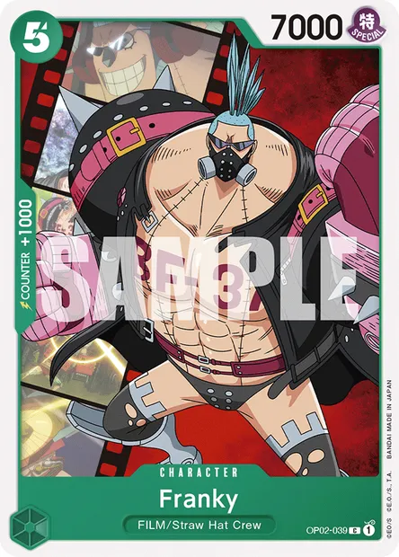 Franky, carte One Piece OP02-039 — extension PARAMOUNT WAR