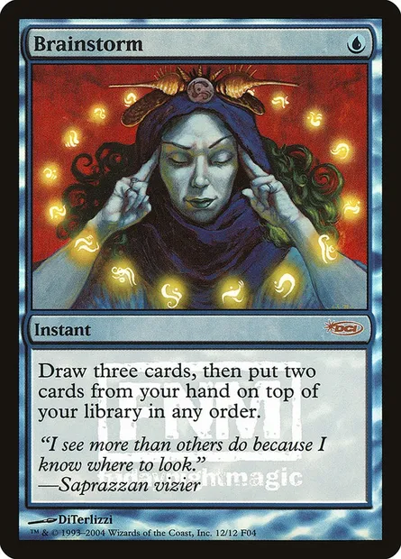 Brainstorm, Magic card F04 12 — Friday Night Magic 2004 set