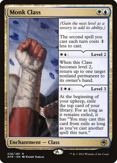 Monk Class, Magic card AFR 228 — Adventures in the Forgotten Realms set