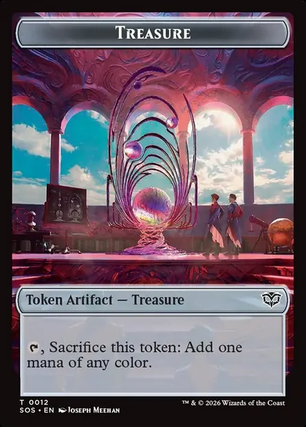 Treasure, Magic card TSOS 12 — Secrets of Strixhaven Tokens set