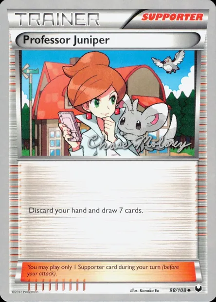 Professor Juniper, Pokémon card WCD12 098 — World Championship Decks 2012 set