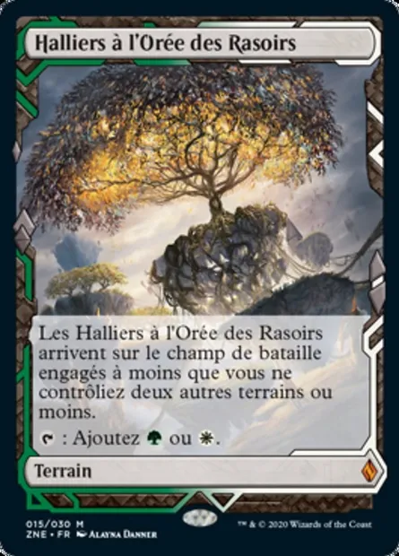 Halliers à l'Orée des Rasoirs, carte Magic ZNE 15 — extension Zendikar Rising Expeditions