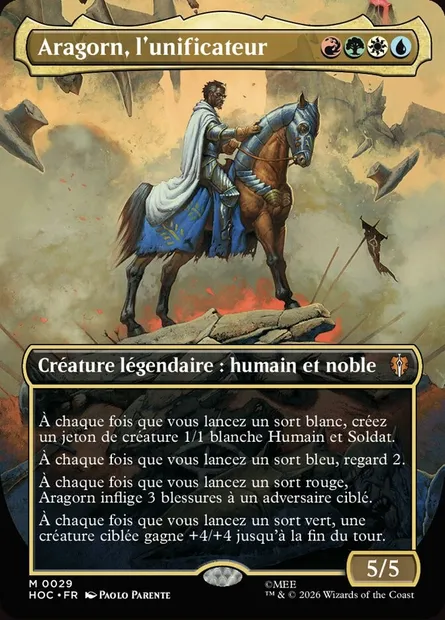 Aragorn, l'unificateur, carte Magic HOC 29 — extension The Hobbit Eternal