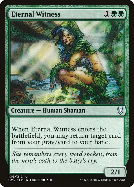 Témoin éternel, carte Magic CM2 136 — extension Commander Anthology Volume II