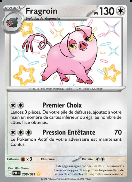 Fragroin, carte Pokémon PAF 208 — extension Destinées de Paldea