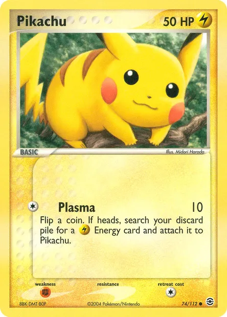Pikachu, Pokémon card RG 74 — FireRed & LeafGreen set